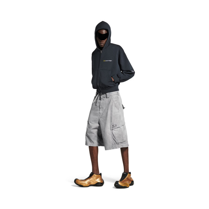 NIGO Balenciaga Men's Summer Do-Over Multi-Pocket High Street Solid Color Loose Cotton Work Shorts #nigo77274