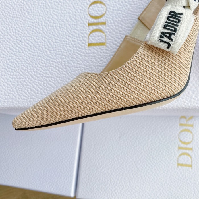 NIGO Dior Toujours Women's Summer Solid Color Pointed Toe Closed Toe Fine Heel Breathable Leather High Heel Shoes #nigo77265