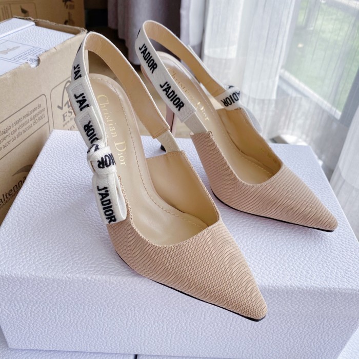 NIGO Dior Toujours Women's Summer Solid Color Pointed Toe Closed Toe Fine Heel Breathable Leather High Heel Shoes #nigo77265