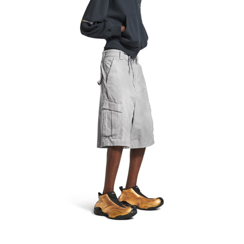NIGO Balenciaga Men's Summer Do-Over Multi-Pocket High Street Solid Color Loose Cotton Work Shorts #nigo77274