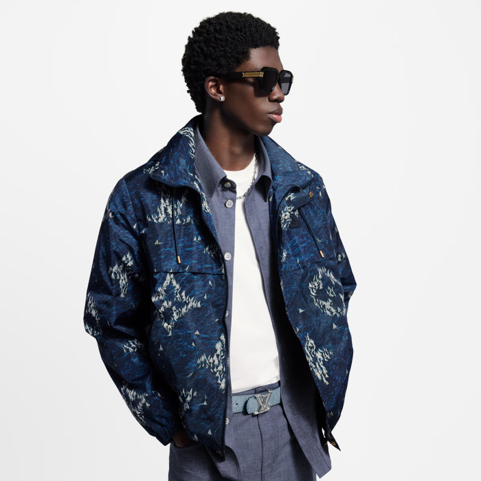NIGO Louis Vuitton Men's Sailing Logo Printed Spring Solid Color Long Sleeve Hooded Windproof Jacket #nigo77272