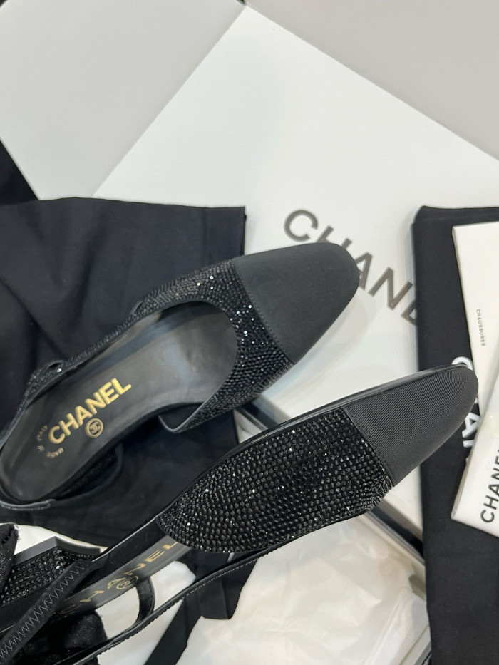 NIGO Chanel Women's Spring Summer Solid Colour Leather Round Toe Ballet Sandal Shoes #nigo77255