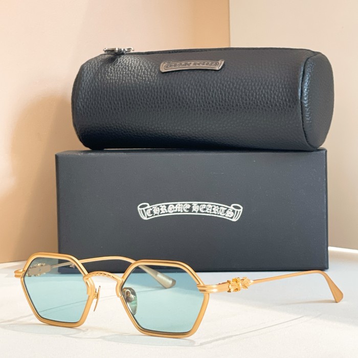 NIGO Chrome Hearts Men's Women's Solid Color With Engraved Temple Design Irregular Shape Sunglasses Eyeglasses Glasses #nigo77312