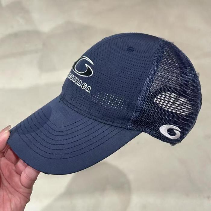 NIGO Balenciaga Trucker Men's Solid Color Technical Polyester Mesh Baseball Cap Hat #nigo77311