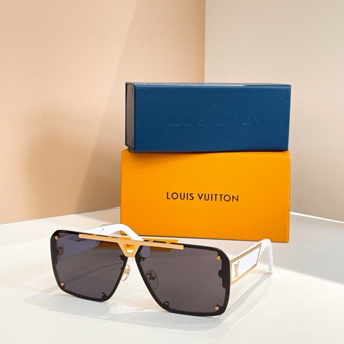 NIGO Louis Vuitton Evidence Square Men's Solid Color Logo Embellished Aviator Style Sunglasses Eyeglasses Glasses #nigo77313