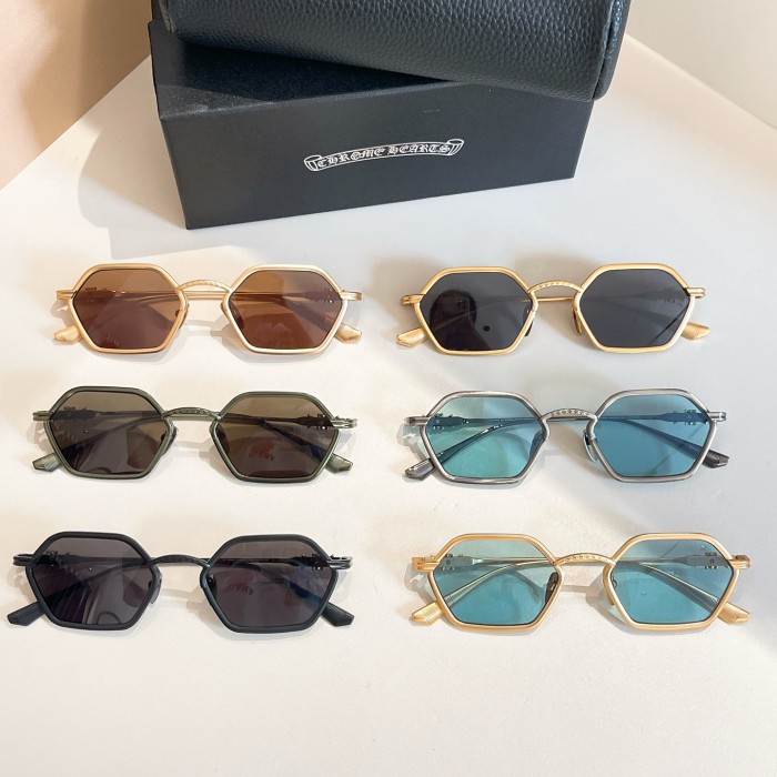 NIGO Chrome Hearts Men's Women's Solid Color With Engraved Temple Design Irregular Shape Sunglasses Eyeglasses Glasses #nigo77312
