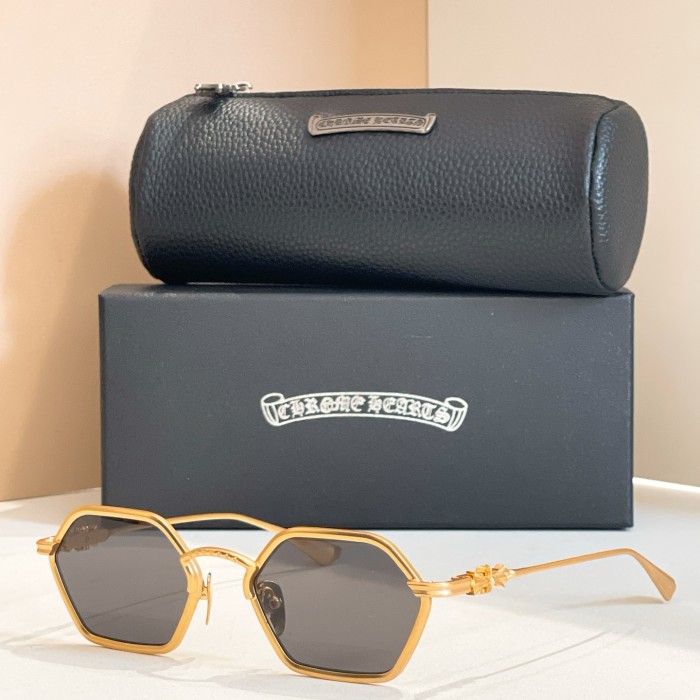 NIGO Chrome Hearts Men's Women's Solid Color With Engraved Temple Design Irregular Shape Sunglasses Eyeglasses Glasses #nigo77312