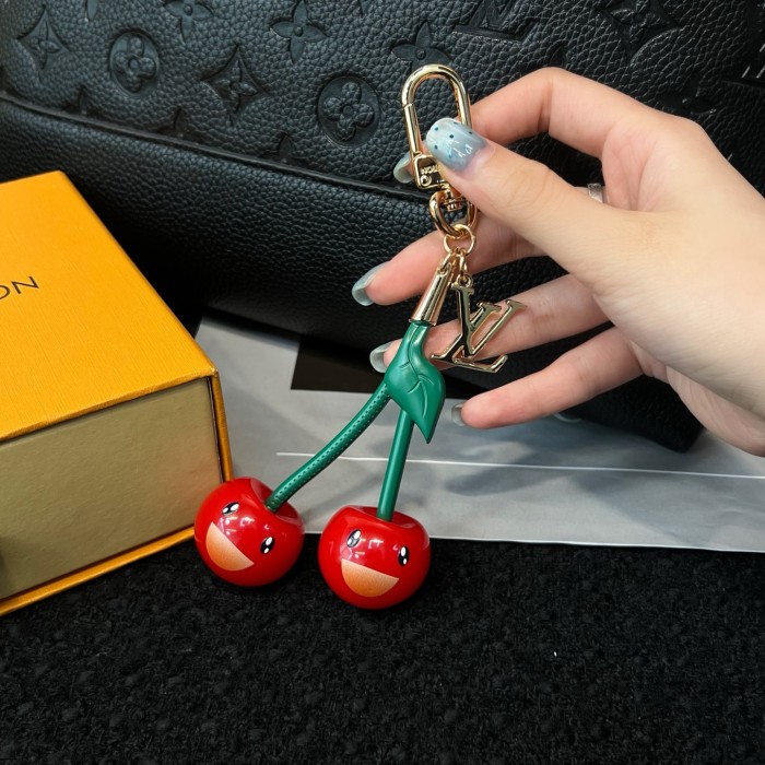 NIGO Louis Vuitton LV x TM LV Cerise Women's Cherry-shaped Golden Key Chain Bag Accessory #nigo77297
