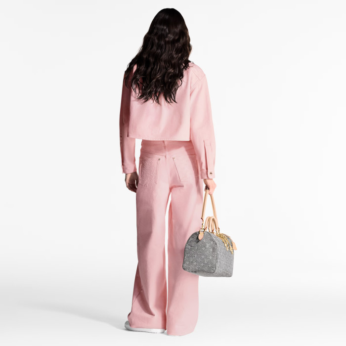 NIGO Louis Vuitton Women's Spring, Summer And Fall Lapel Cotton Solid Color Short Denim Shirt Casual Straight Pleated Pants #nigo81276