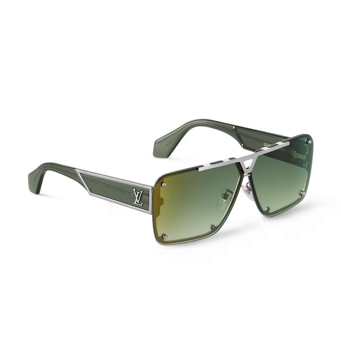 NIGO Louis Vuitton Evidence Square Men's Solid Color Logo Embellished Aviator Style Sunglasses Eyeglasses Glasses #nigo77313