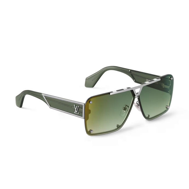NIGO Louis Vuitton Evidence Square Men's Solid Color Logo Embellished Aviator Style Sunglasses Eyeglasses Glasses #nigo77313