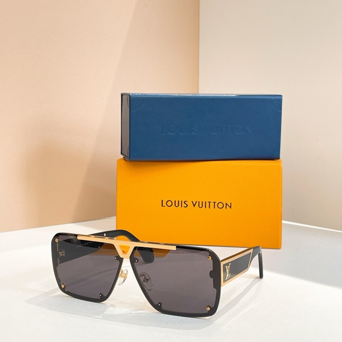 NIGO Louis Vuitton Evidence Square Men's Solid Color Logo Embellished Aviator Style Sunglasses Eyeglasses Glasses #nigo77313