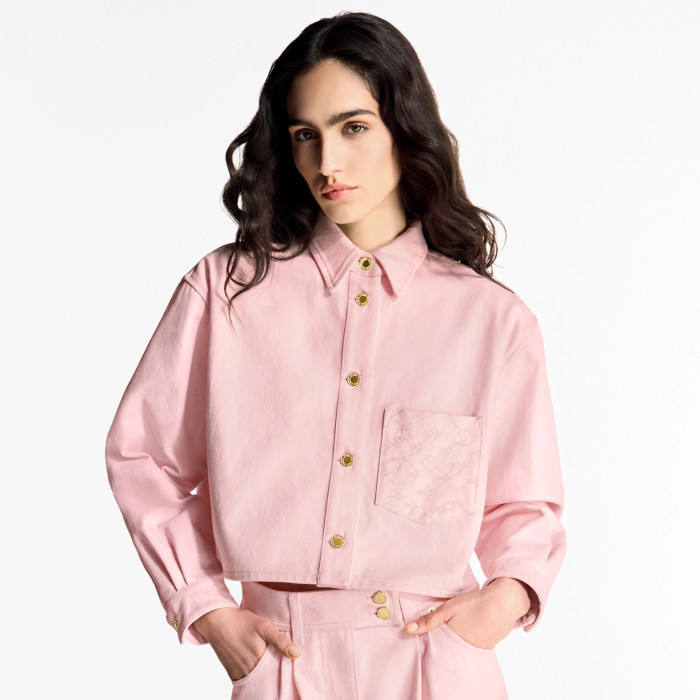 NIGO Louis Vuitton Women's Spring, Summer And Fall Lapel Cotton Solid Color Short Denim Shirt Casual Straight Pleated Pants #nigo81276
