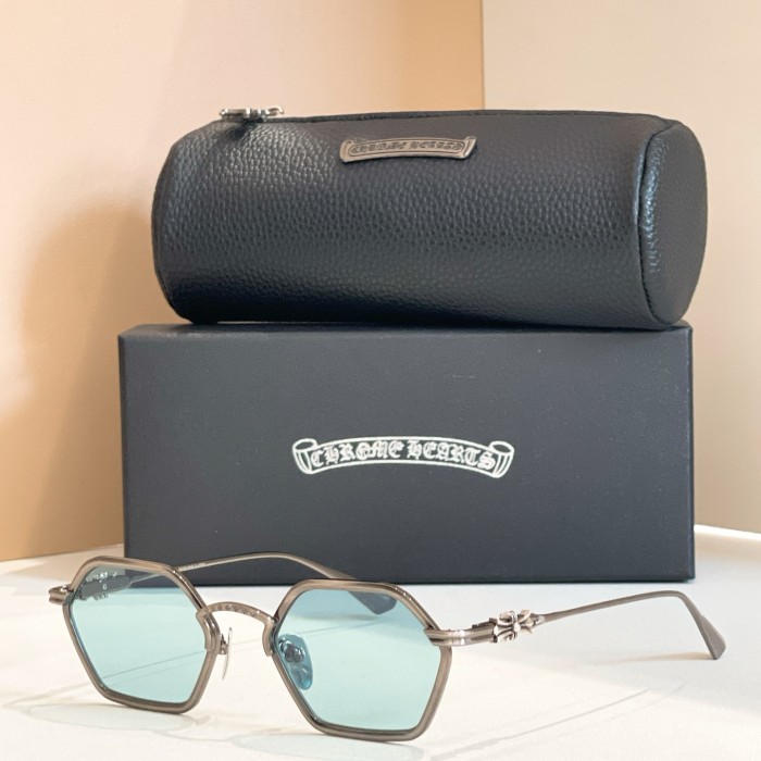 NIGO Chrome Hearts Men's Women's Solid Color With Engraved Temple Design Irregular Shape Sunglasses Eyeglasses Glasses #nigo77312