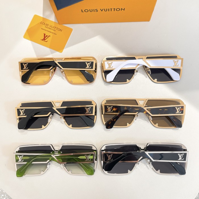 NIGO Louis Vuitton Evidence Square Men's Solid Color Logo Embellished Aviator Style Sunglasses Eyeglasses Glasses #nigo77313