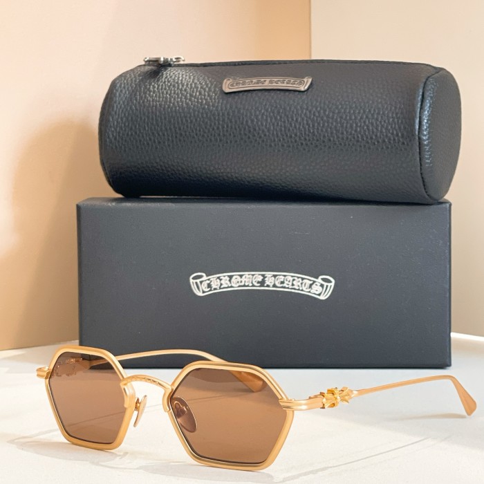 NIGO Chrome Hearts Men's Women's Solid Color With Engraved Temple Design Irregular Shape Sunglasses Eyeglasses Glasses #nigo77312