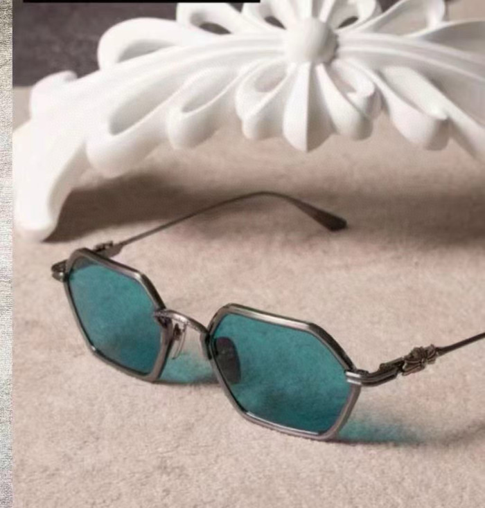 NIGO Chrome Hearts Men's Women's Solid Color With Engraved Temple Design Irregular Shape Sunglasses Eyeglasses Glasses #nigo77312