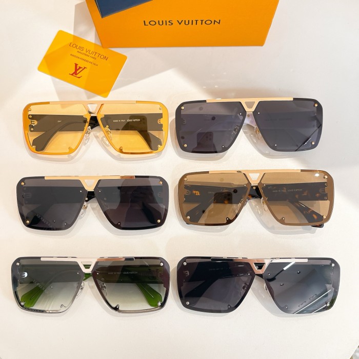 NIGO Louis Vuitton Evidence Square Men's Solid Color Logo Embellished Aviator Style Sunglasses Eyeglasses Glasses #nigo77313