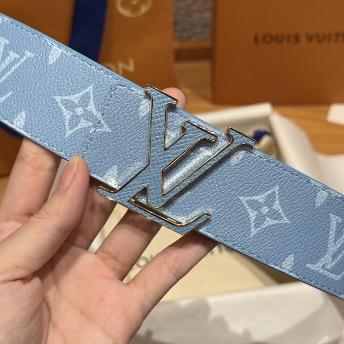 NIGO Louis Vuitton Men's Logo Canvas Leather LV Initiales 4cm Reversible Belt #nigo81311