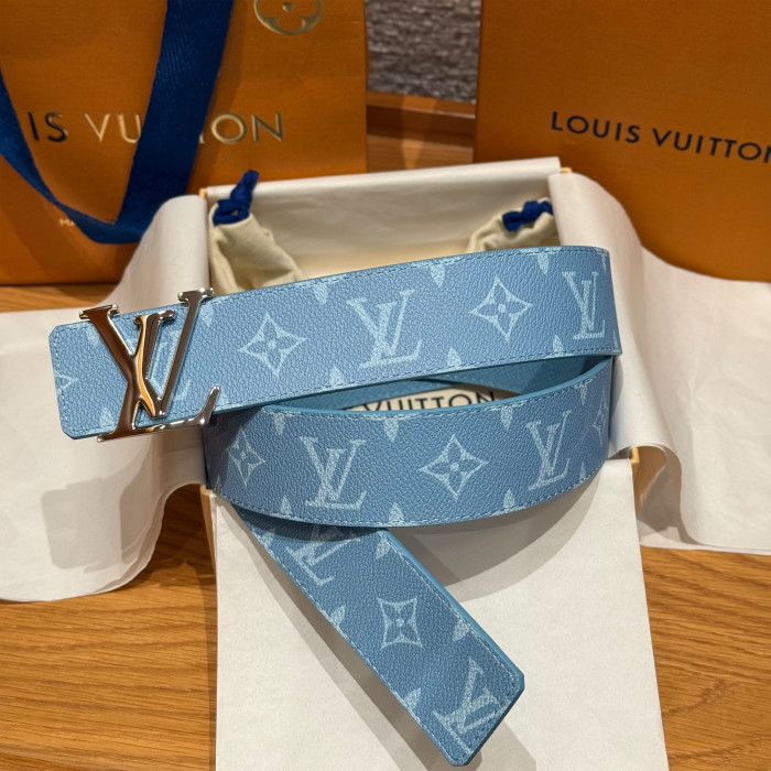 NIGO Louis Vuitton Men's Logo Canvas Leather LV Initiales 4cm Reversible Belt #nigo81311
