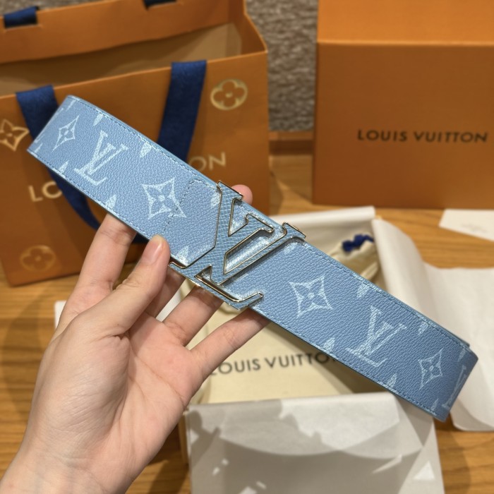 NIGO Louis Vuitton Men's Logo Canvas Leather LV Initiales 4cm Reversible Belt #nigo81311