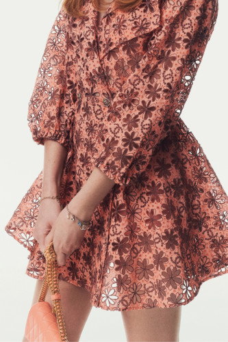 NIGO Chanel Women's Spring/summer Teaser Collection Hollow Out Logo Flower Print Fashion Elegant Dress Matching Shorts Dresses #nigo81364