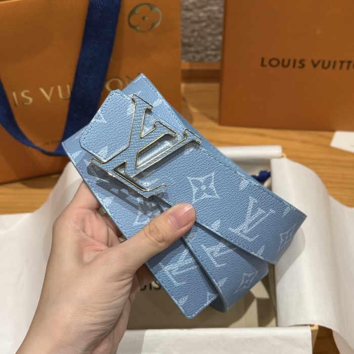 NIGO Louis Vuitton Men's Logo Canvas Leather LV Initiales 4cm Reversible Belt #nigo81311