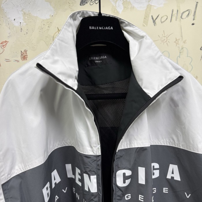 NIGO Balenciaga Men's Spring And Autumn Colorblocking High Collar Trench Coat Zipper Long Sleeve Loose Jacket #nigo81298