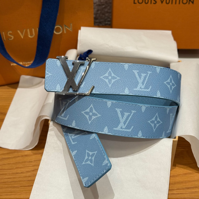 NIGO Louis Vuitton Men's Logo Canvas Leather LV Initiales 4cm Reversible Belt #nigo81311