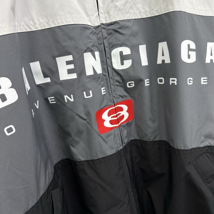 NIGO Balenciaga Men's Spring And Autumn Colorblocking High Collar Trench Coat Zipper Long Sleeve Loose Jacket #nigo81298