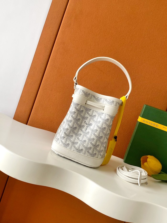 NIGO GOYARD Women's Petit Flot Mini Bucket Bag Logo Printed Drawstring Closure Shoulder Handbag Bag Bags PEFLOTMINTY10CL10P #nigo81295