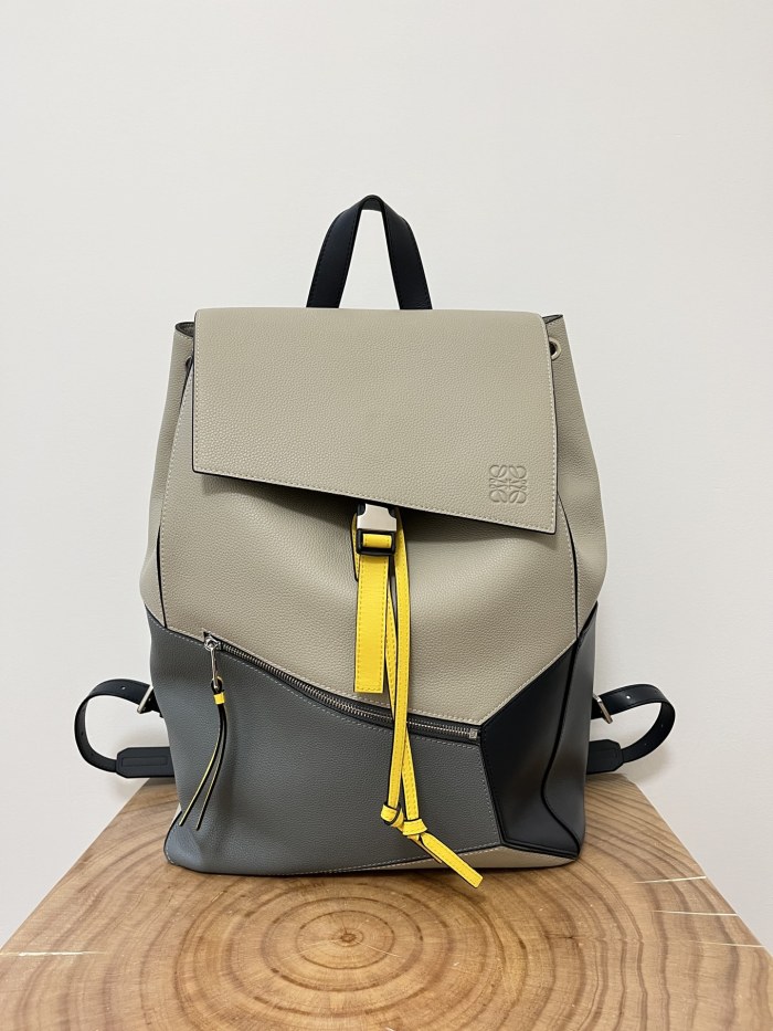 NIGO Loewe Jigsaw Backpack Men's Spring And Summer Fashion Luxury Temperament Colour Blocking Shoulder Bag Bags #nigo81371