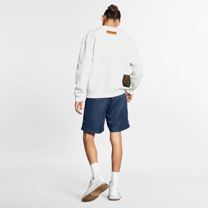 NIGO Louis Vuitton Men's Signature Beach Shorts Dark Print Solid Color Summer Loose Casual Shorts #nigo81327
