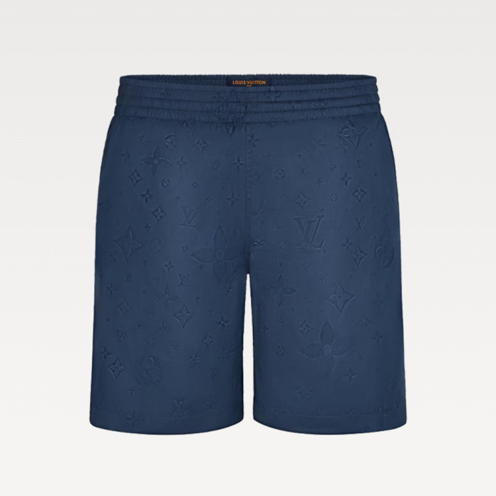 NIGO Louis Vuitton Men's Signature Beach Shorts Dark Print Solid Color Summer Loose Casual Shorts #nigo81327