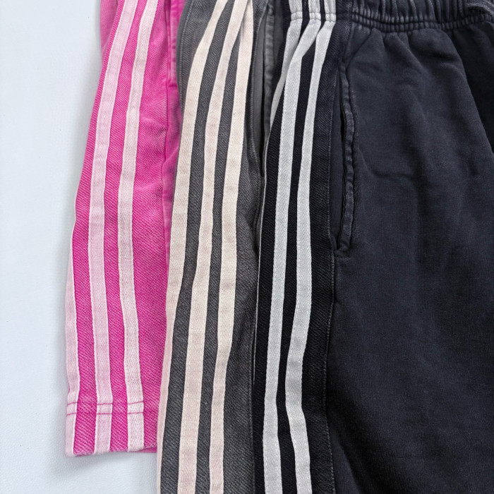 NIGO Balenciaga X Adidas Men's and Women's Summer Solid Color Stretch Waist Tie Cotton Shorts #nigo77323