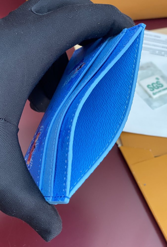 NIGO Louis Vuitton Double Men's Solid Color Logo Print Holiday Sports Series Leather Card Holder Wallet Bag Bags #nigo77331