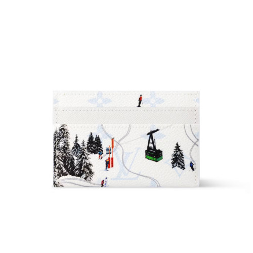 NIGO Louis Vuitton Double Men's Solid Color Logo Print Holiday Sports Series Leather Card Holder Wallet Bag Bags #nigo77331
