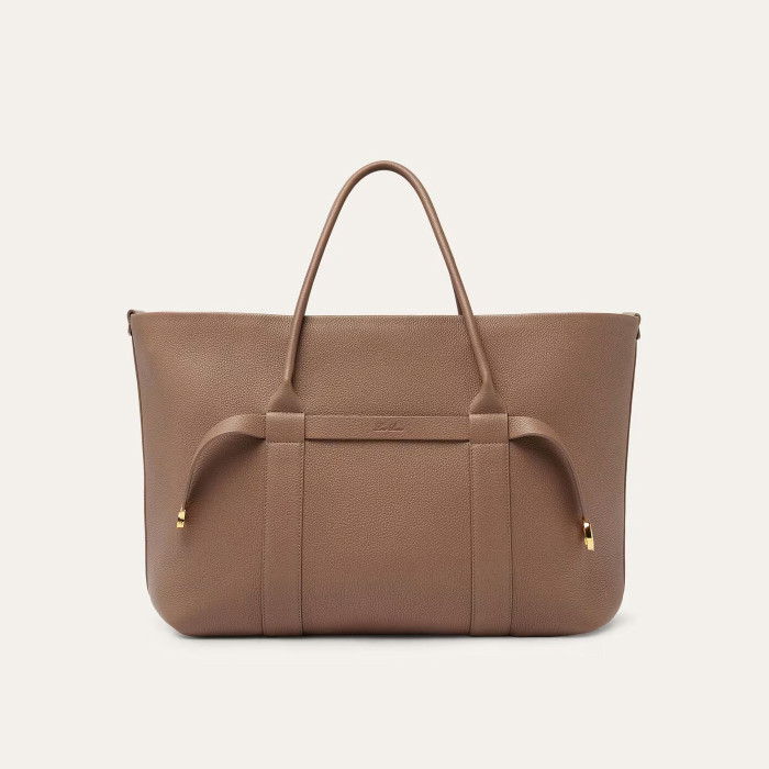 NIGO Loro Piana Ghiera Shopper Women's Solid Color Embossed Logo Cowhide Leather Solid Color Handbag Bag Bags #nigo77325