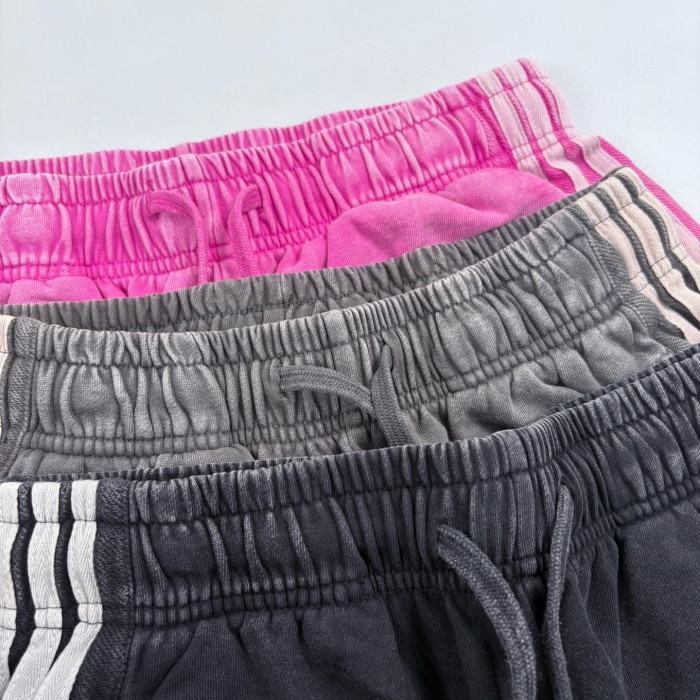 NIGO Balenciaga X Adidas Men's and Women's Summer Solid Color Stretch Waist Tie Cotton Shorts #nigo77323