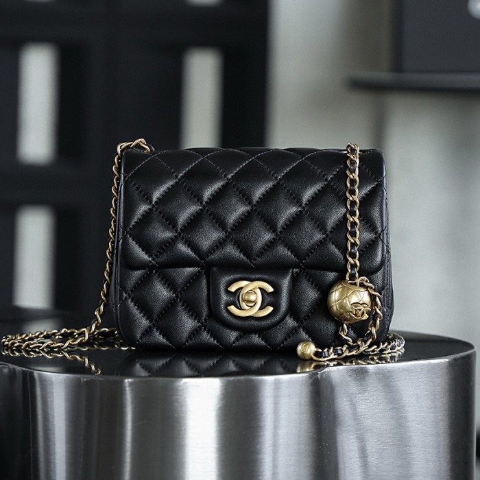 NIGO Chanel Flap Bag Small Golden Ball, Single Shoulder Messenger Bag Multicolor Double Size Leather Bags #nigo77345