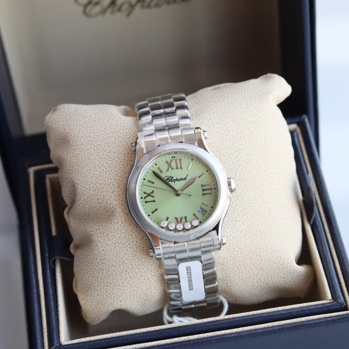 NIGO Chopard Happy Sport Women's Solid Color Dial Quartz Movement Stainless Steel Case 36mm Watch #nigo77346