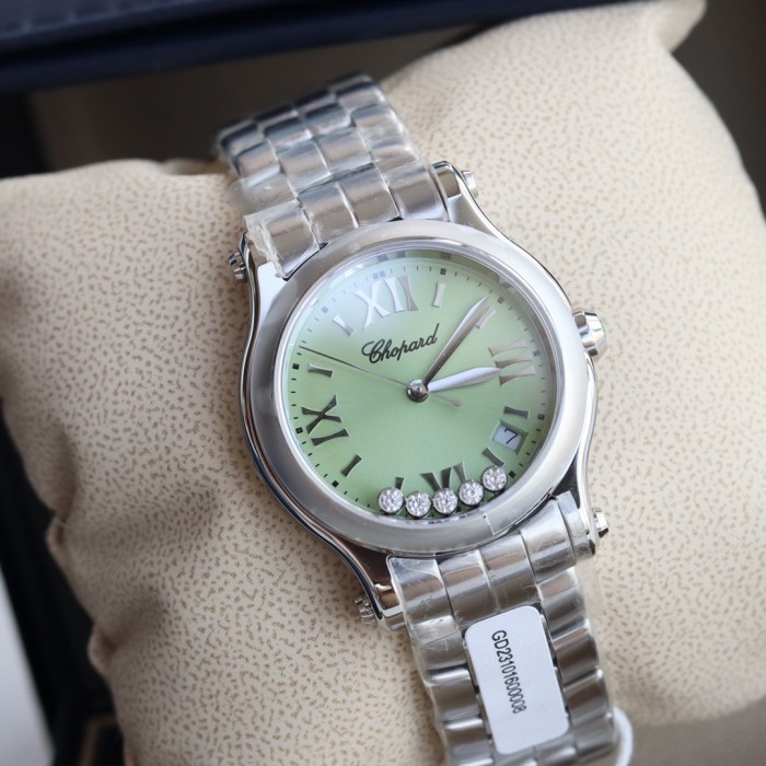 NIGO Chopard Happy Sport Women's Solid Color Dial Quartz Movement Stainless Steel Case 36mm Watch #nigo77346