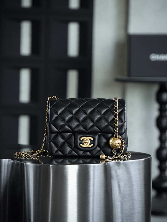 NIGO Chanel Flap Bag Small Golden Ball, Single Shoulder Messenger Bag Multicolor Double Size Leather Bags #nigo77345