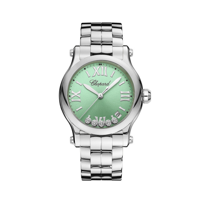 NIGO Chopard Happy Sport Women's Solid Color Dial Quartz Movement Stainless Steel Case 36mm Watch #nigo77346