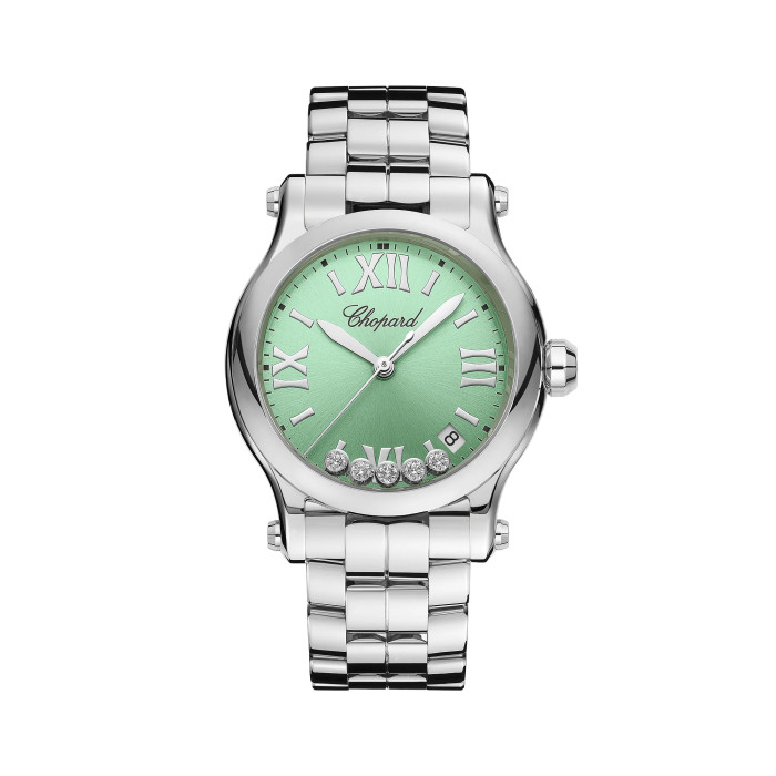NIGO Chopard Happy Sport Women's Solid Color Dial Quartz Movement Stainless Steel Case 36mm Watch #nigo77346