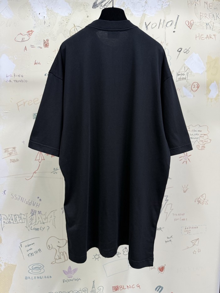NIGO Balenciaga Men's Summer Solid Color Letter Print Round Neck Cotton Short Sleeve T-Shirt #nigo77337