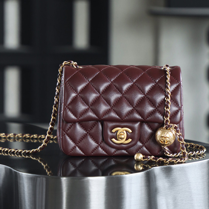 NIGO Chanel Flap Bag Small Golden Ball, Single Shoulder Messenger Bag Multicolor Double Size Leather Bags #nigo77345