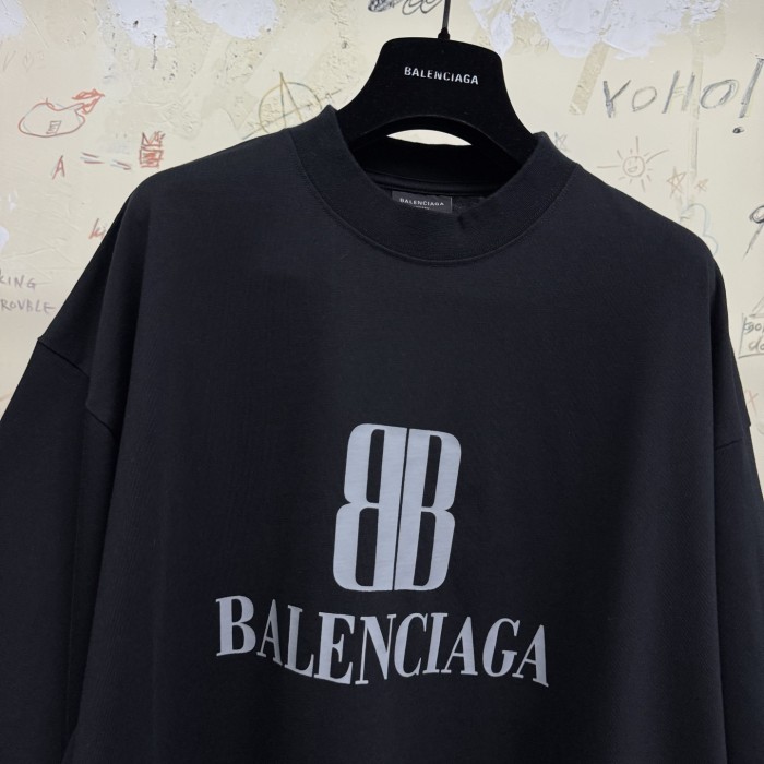 NIGO Balenciaga Men's Summer Solid Color Letter Print Round Neck Cotton Short Sleeve T-Shirt #nigo77337