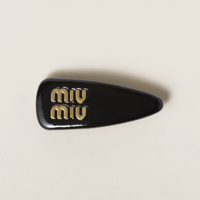 NIGO MiuMiu Women's Solid Color Gold Letter Print Hair Clip Hair Accessory Jewelry #nigo77348