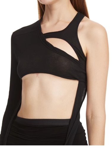 NIGO Rick Owens Women's Summer Tie Irregular Hollow Out Top Solid Color Splicing Short Tank Top Vest Ngvp #nigo1799